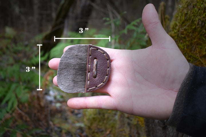 "The Hunter" (Otter Fur) - Archery Finger Tab - 3 Under