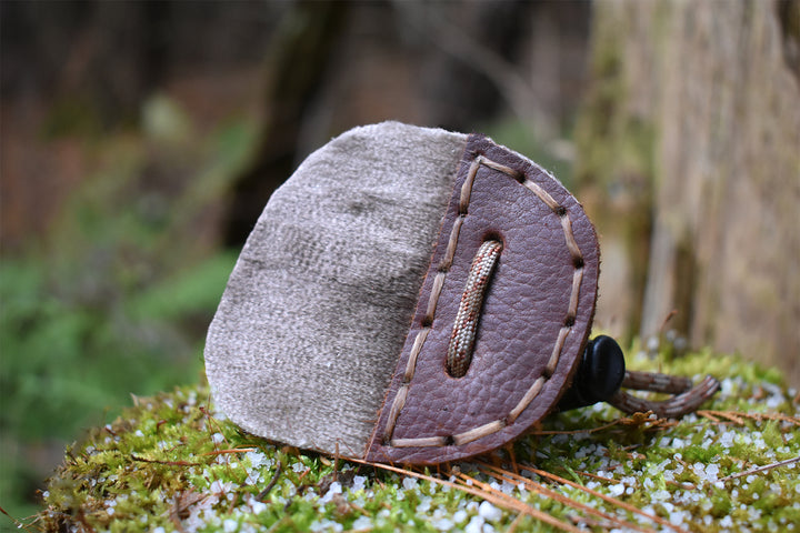 "The Hunter" (Otter Fur) - Archery Finger Tab - 3 Under