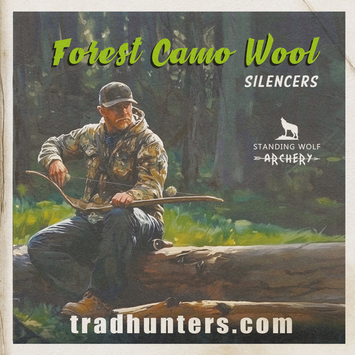 "Forest Camo" Navajo Wool Bow String Silencers