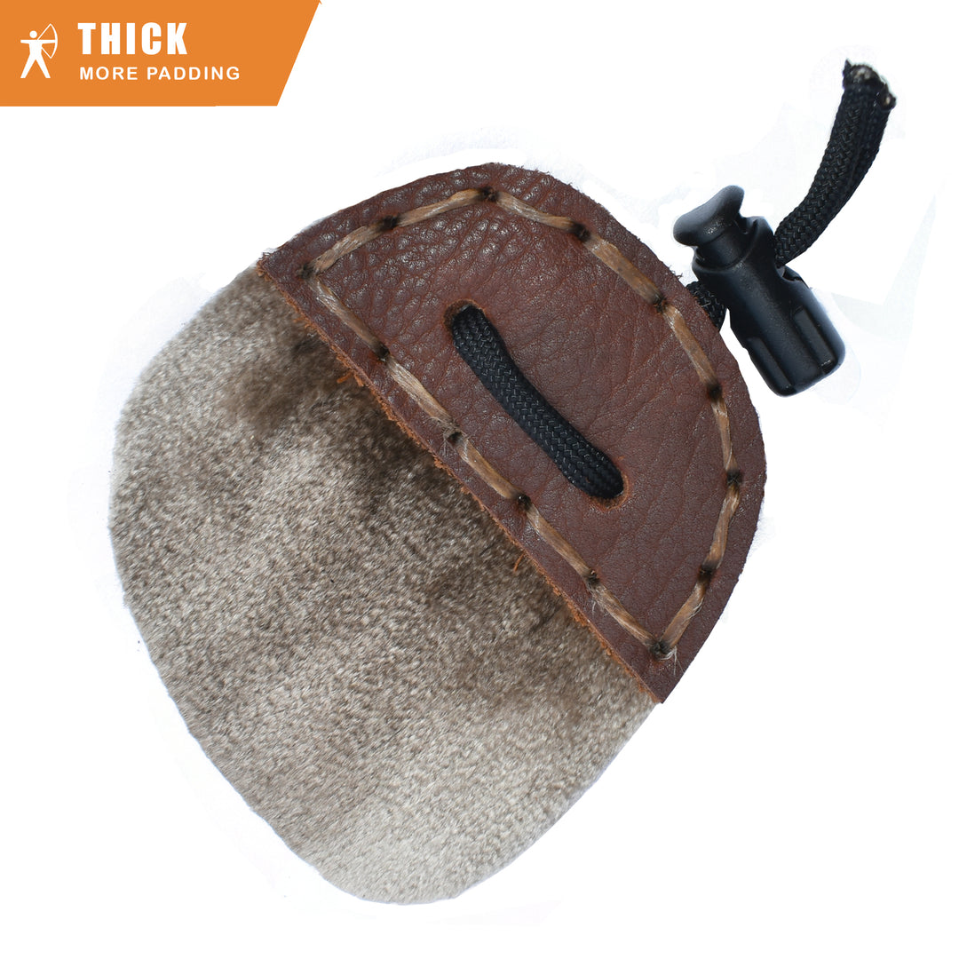 "The Hunter" (Otter Fur) - Archery Finger Tab - 3 Under