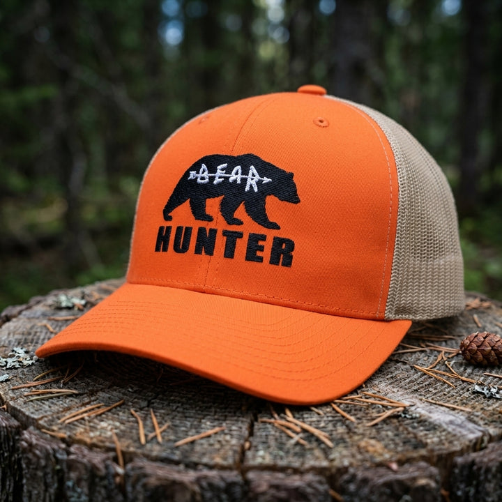 Bear Hunter Trucker Hat (Orange)